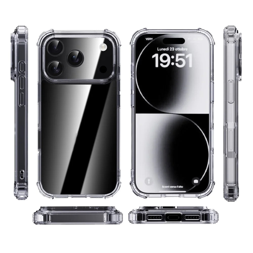 IPAKY For iPhone 17 Pro Max Case Four Corner Shockproof Clear Phone Back Cover - 2