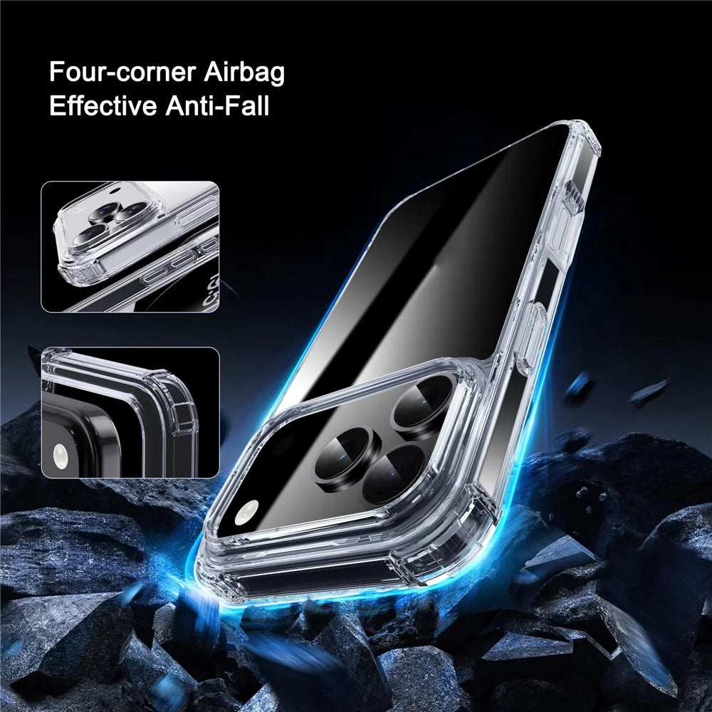 IPAKY For iPhone 17 Pro Max Case Four Corner Shockproof Clear Phone Back Cover - 5