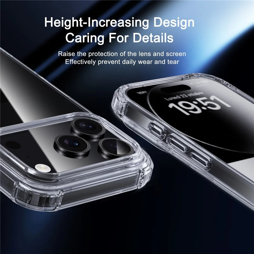 IPAKY For iPhone 17 Pro Max Case Four Corner Shockproof Clear Phone Back Cover - 6