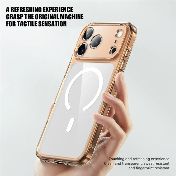 IPAKY For iPhone 17 Pro Max Clear Case TPU + PC Slim Phone Back Cover Compatible with MagSafe - Transparent - 5