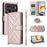 For ZTE nubia Z80 Ultra 5G Leather Case Stand Wallet Phone Cover with Shoulder / Wrist Strap - Pink - 1
