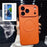 For iPhone 17 Pro Max Case Compatible with MagSafe Precise Cutouts Solid Color Phone Cover with Screen Protector - Orange - 2