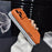 For iPhone 17 Pro Max Case Compatible with MagSafe Precise Cutouts Solid Color Phone Cover with Screen Protector - Orange - 6