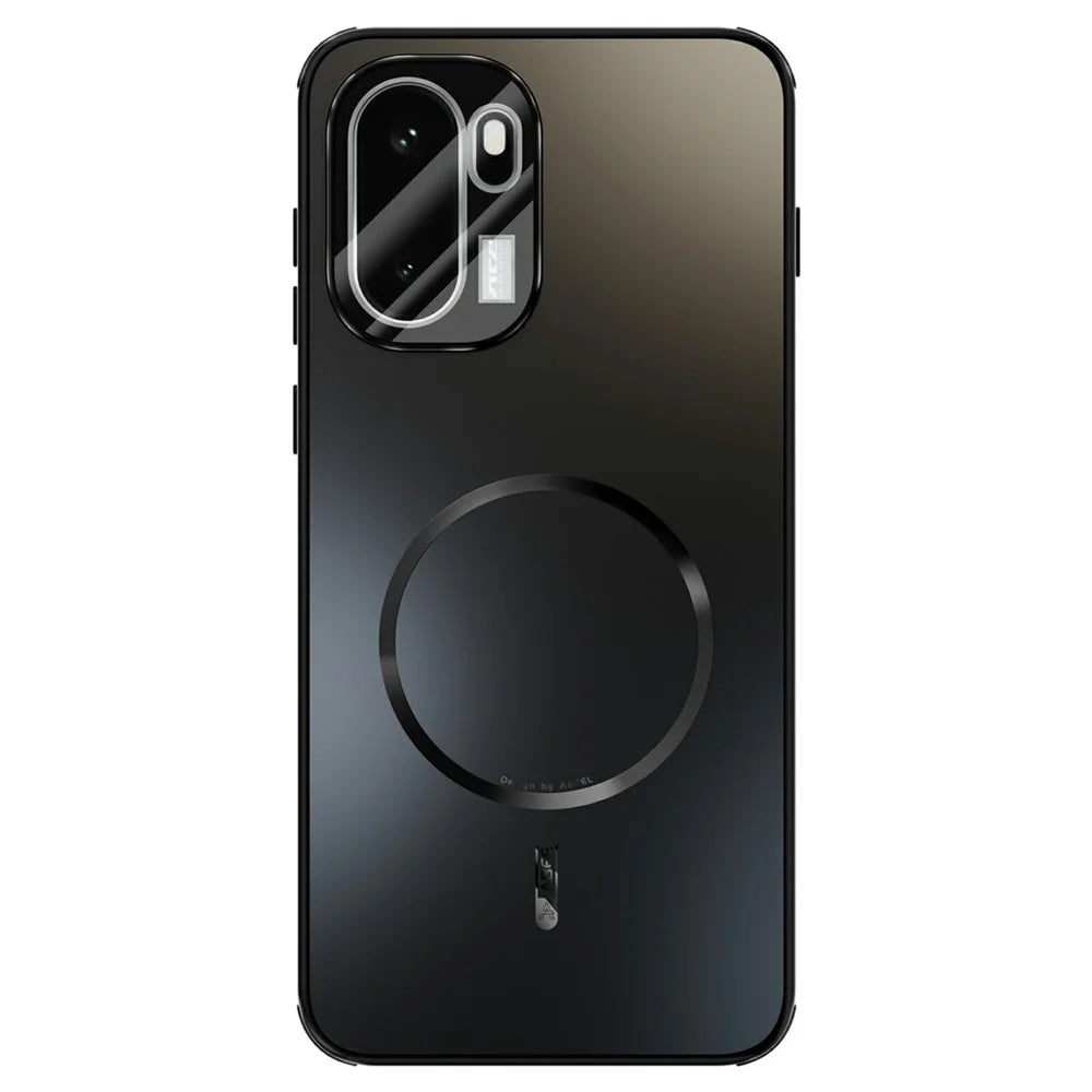ABEEL For OnePlus Ace 6 5G Magnetic Case TPU PC Cooling Matte Phone Back Cover with Lens Film - Black - 2