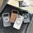 For iPhone 17 Pro Max Kickstand Matte Case Compatible with MagSafe Silicone Acrylic PC Phone Shell with Screen Film - Orange - 7