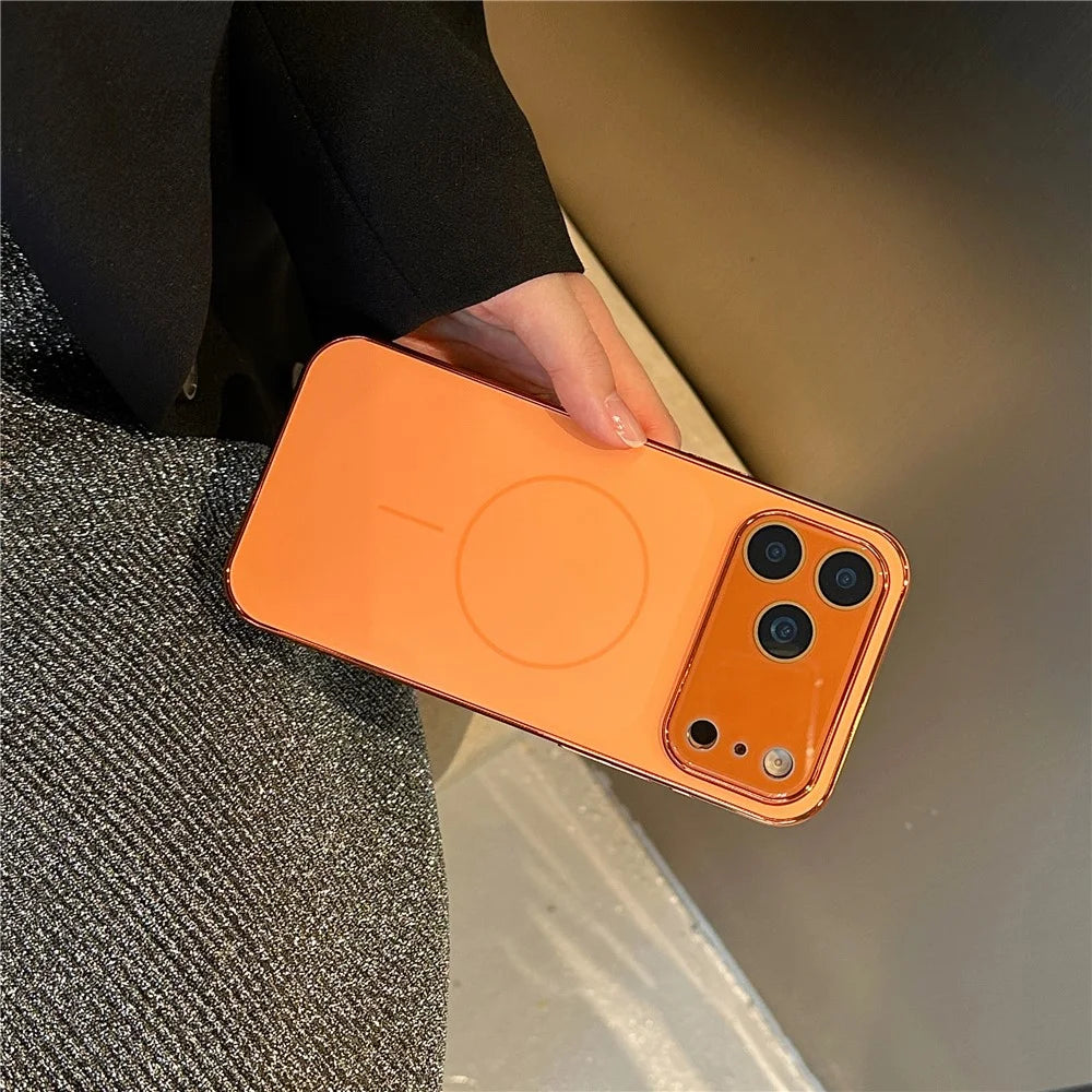 For iPhone 17 Pro Matte Case Compatible with MagSafe Acrylic PC Phone Shell with Screen Film - White - 5