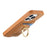 For iPhone 15 Pro Case Card Holder Rhinestone Ring Holder Kickstand Leather Back Phone Cover - Brown - 4