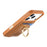 For iPhone 18 Pro / 17 Pro Case Card Holder Rhinestone Ring Holder Kickstand Leather Back Phone Cover - Brown - 4