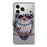 For iPhone 18 Pro / 17 Pro Case Foldable Stand Wallet Pattern Printing PU Leather Flip Phone Cover - Necklace Owl - 6
