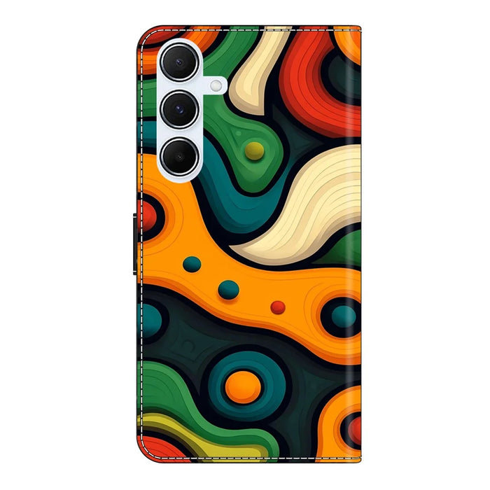 For Samsung Galaxy A16 5G  /  4G Case Foldable Stand Wallet Pattern Printing PU Leather Flip Phone Cover - Painted - 6