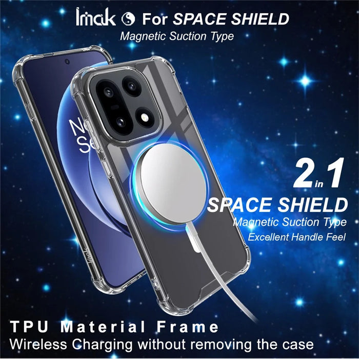 IMAK For OnePlus 15 5G Magnetic Case Shockproof PC TPU Clear Phone Cover - 4