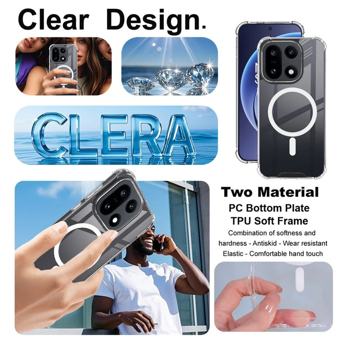 IMAK For OnePlus 15 5G Magnetic Case Shockproof PC TPU Clear Phone Cover - 7