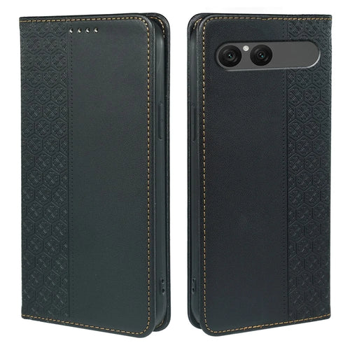 For Sony Xperia 10 VII Case Four Leaf Clover Leather Flip Phone Cover Stand Wallet - Black - 1