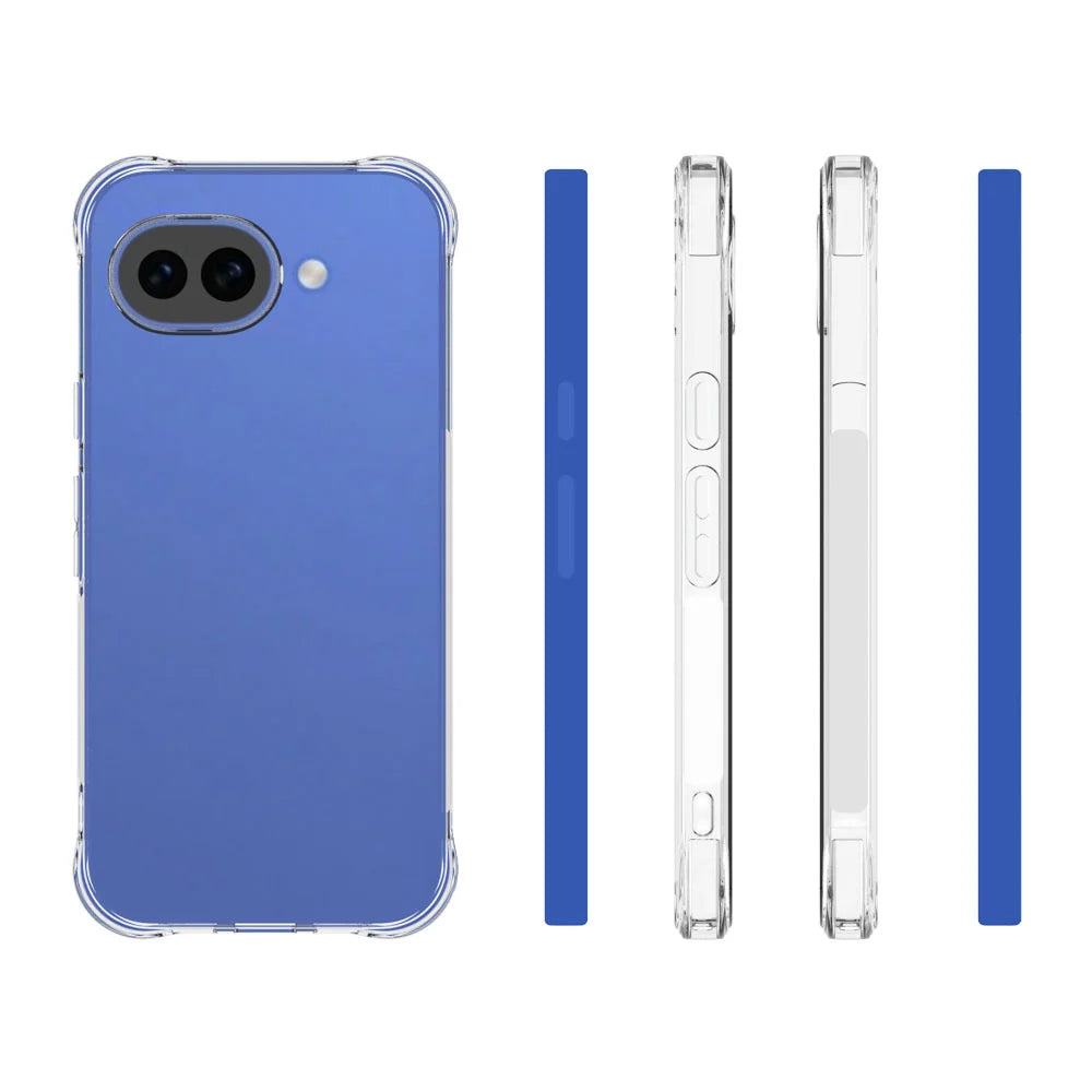 WANLONFENG For Google Pixel 10a TPU Case  WL2 Series 2.0mm Phone Cover with 2Pcs Tempered Glass Films - Transparent - 6