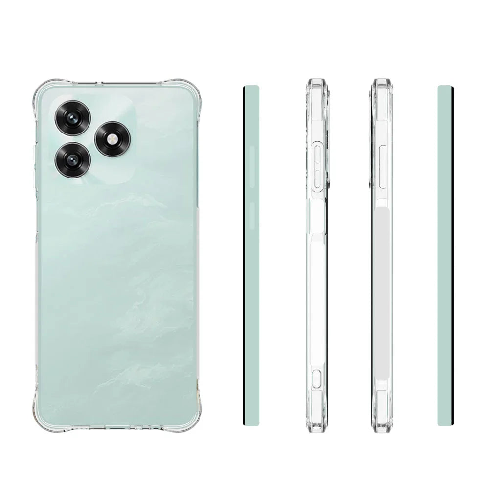 WANLONFENG For Honor X5c Plus 4G / Honor X5c 4G Case  WL Series 2.0mm TPU Phone Cover with Tempered Glass Film - Transparent - 6