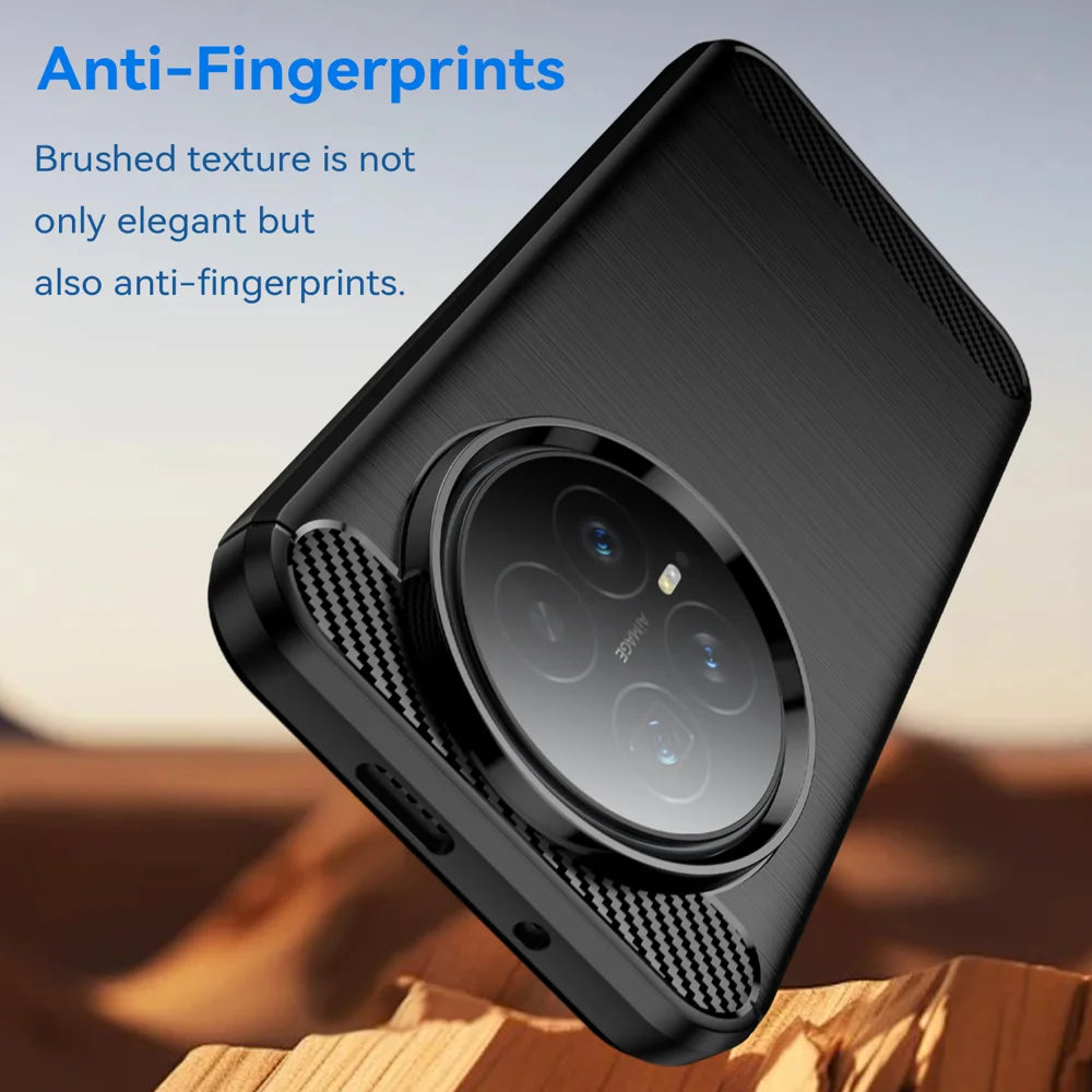 WANLONFENG For Honor Magic8 5G Case with Screen Film  LS Series Big Lens Hole Brushed Texture TPU Phone Cover - Black - 4