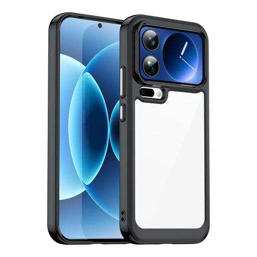 WANLONFENG For Xiaomi 17 Pro Phone Case  XC Series TPU Acrylic Cover with Tempered Glass (Big Lens Hole) - Black - 2