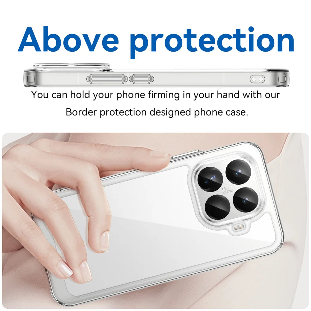 WANLONFENG For Xiaomi 15T Pro Case  MF Series TPU Acrylic Clear Phone Cover with Tempered Glass Film - Transparent - 5