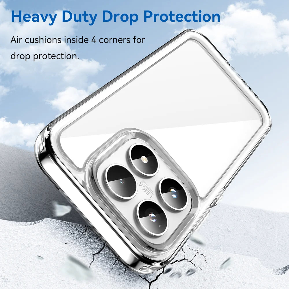 WANLONFENG For Xiaomi 17 Case  MF Series TPU Acrylic Clear Phone Cover with Tempered Glass Film - Transparent - 4