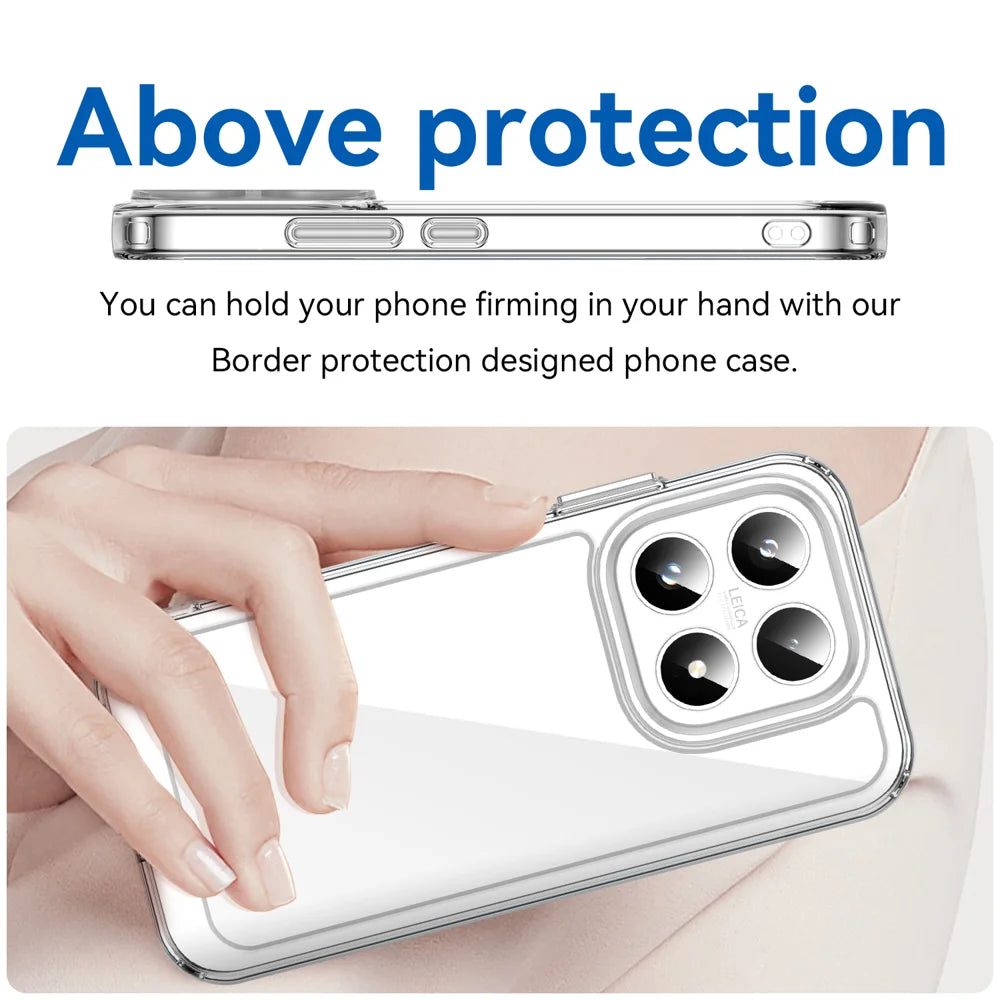 WANLONFENG For Xiaomi 17 Case  MF Series TPU Acrylic Clear Phone Cover with Tempered Glass Film - Transparent - 5