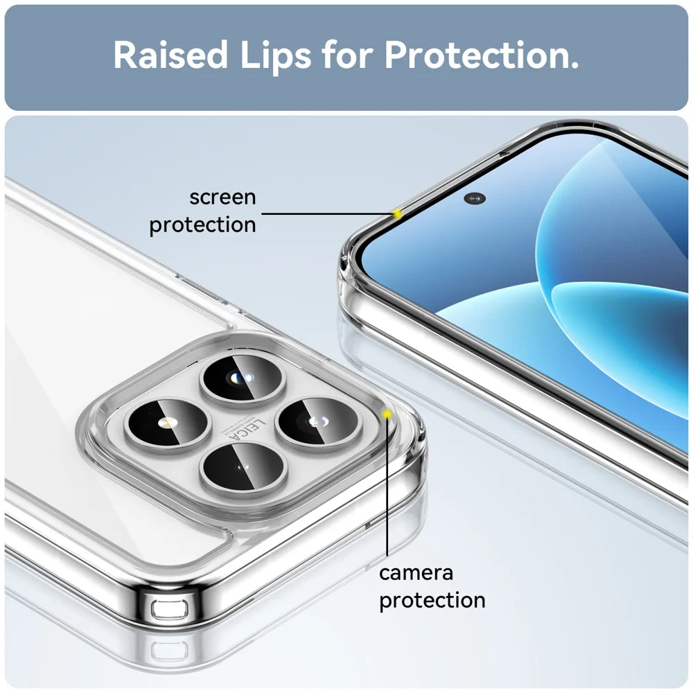 WANLONFENG For Xiaomi 17 Case  MF Series TPU Acrylic Clear Phone Cover with Tempered Glass Film - Transparent - 7