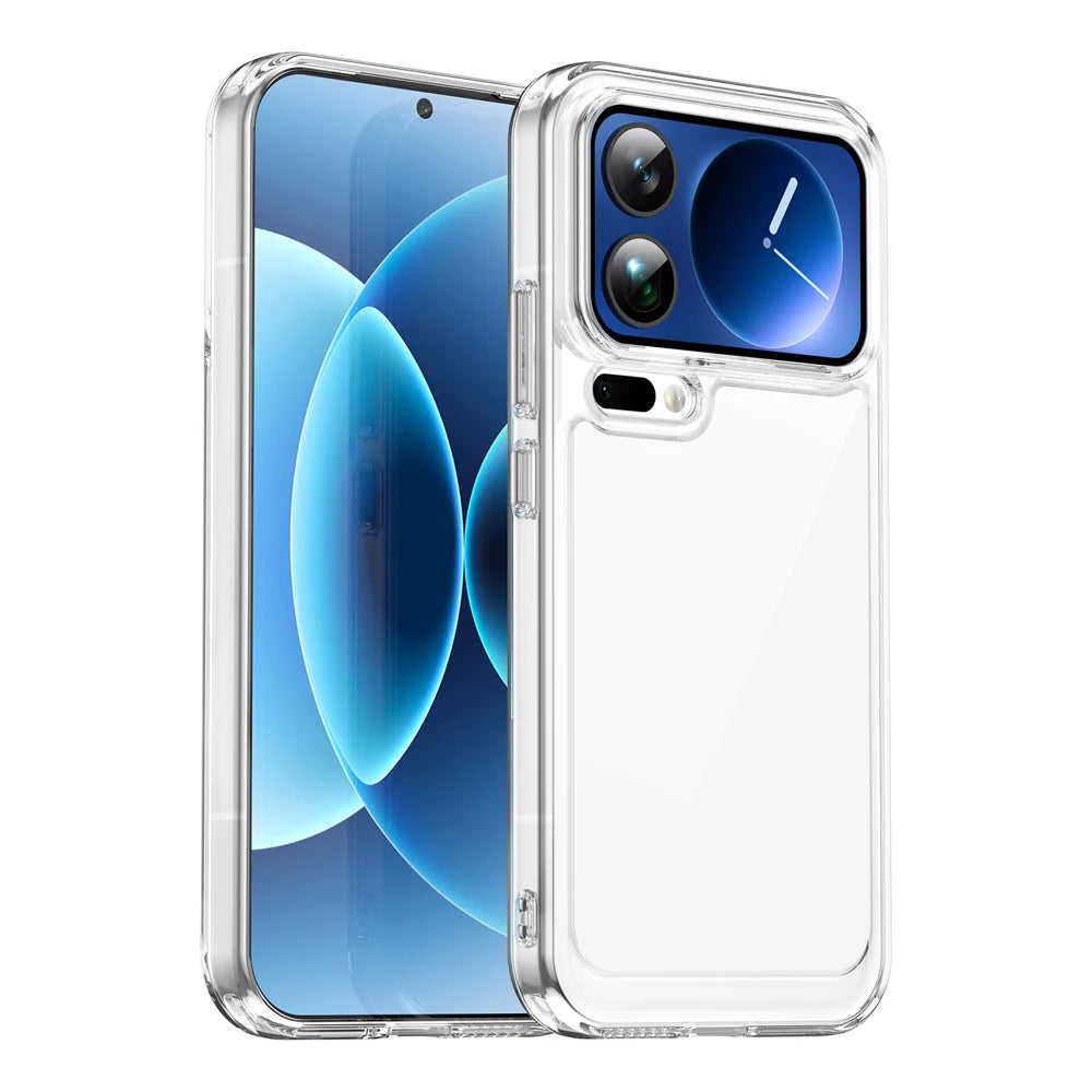 WANLONFENG For Xiaomi 17 Pro Max Case  MF Series TPU Acrylic Clear Phone Cover with Tempered Glass Film - Transparent - 2