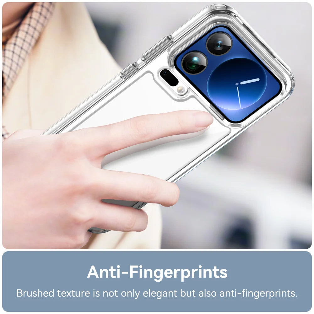 WANLONFENG For Xiaomi 17 Pro Case  MF Series TPU Acrylic Clear Phone Cover with Tempered Glass Film - Transparent - 6