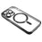 For iPhone 15 Pro Magnetic Case CD Veins Glass Lens Guard TPU Phone Back Cover - Black - 3