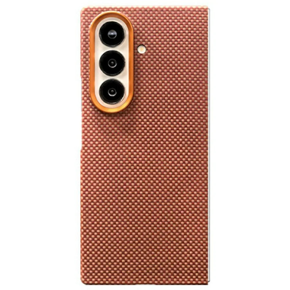 For Samsung Galaxy Z Fold7 5G Aramid Fiber Magnetic Case Slim Phone Cover with Metal Lens Frame (Only Back Case) - 1