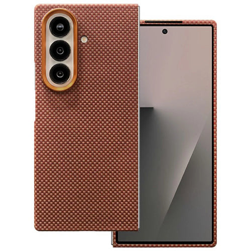 For Samsung Galaxy Z Fold7 5G Magnetic Case Aramid Fiber Phone Cover with Metal Lens Frame - 1
