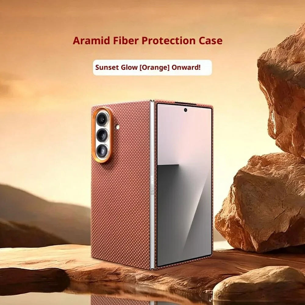 For Samsung Galaxy Z Fold7 5G Magnetic Case Aramid Fiber Phone Cover with Metal Lens Frame - 4