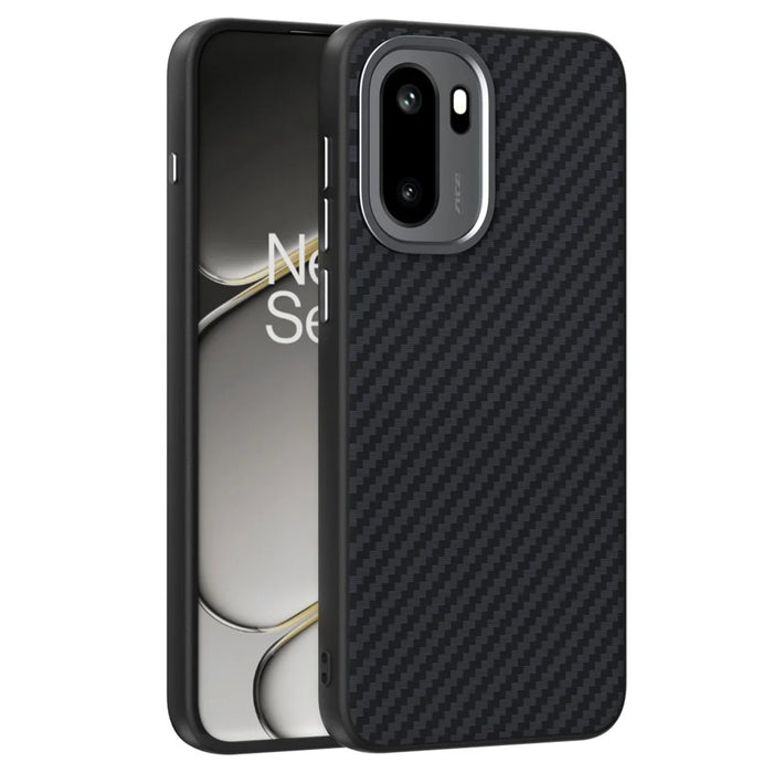 ABEEL For OnePlus Ace 6 5G Magnetic Case Carbon Fiber Texture Back Cover - Black - 1