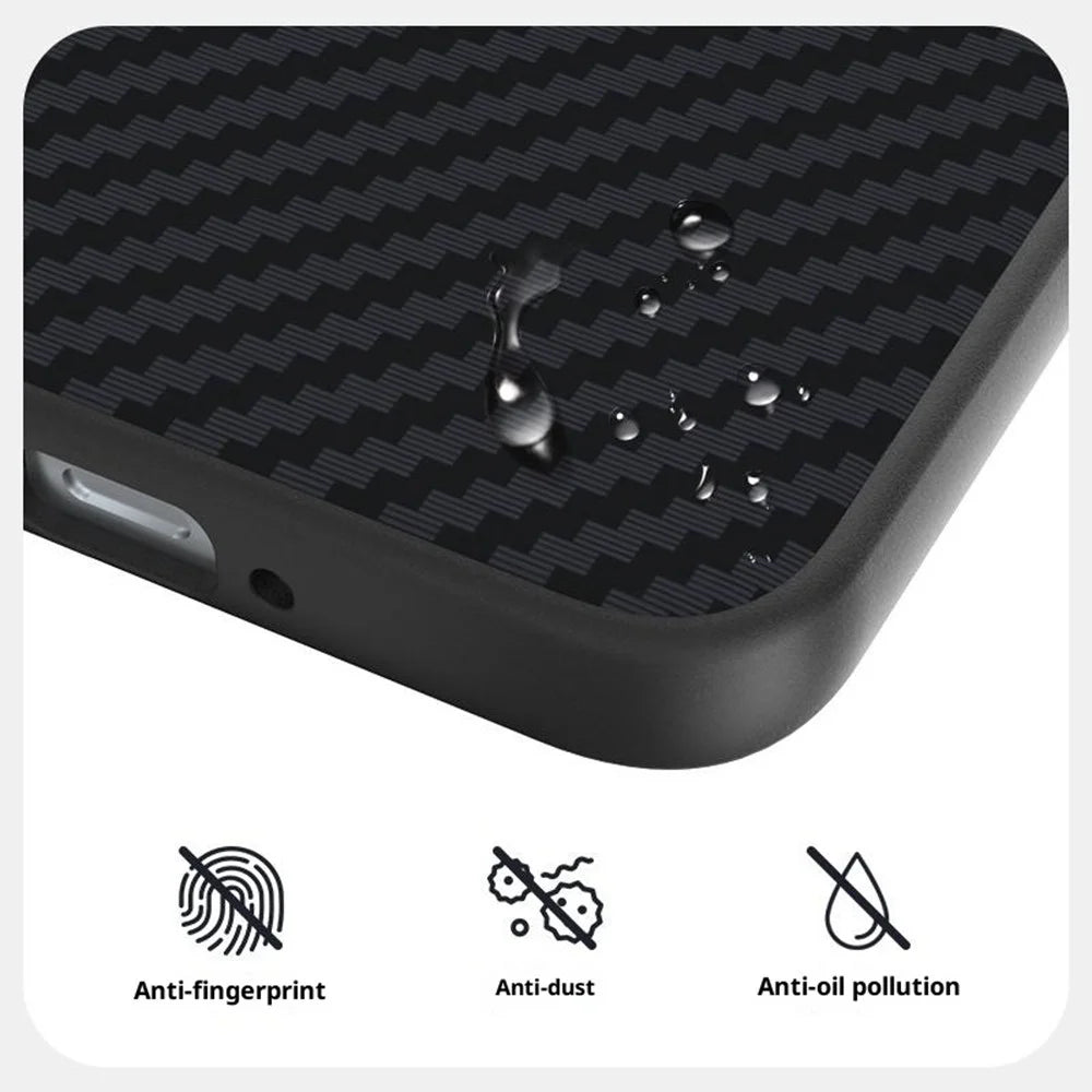 ABEEL For OnePlus Ace 6 5G Magnetic Case Carbon Fiber Texture Back Cover - Black - 5