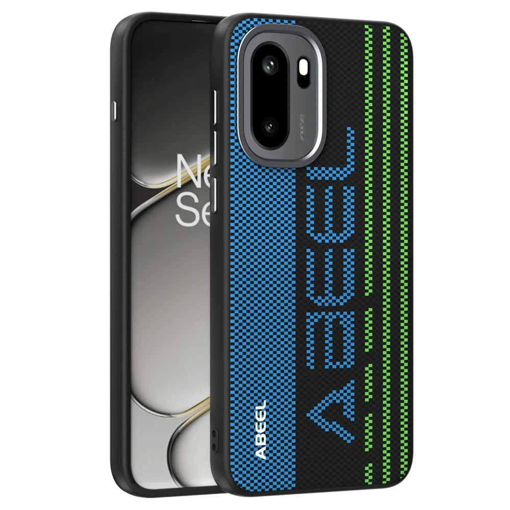 ABEEL For OnePlus Ace 6 5G Magnetic Case Micro-Embossing 6D Printed PC TPU Aluminum Alloy Leather Phone Cover - Outstanding No. 1 - 1