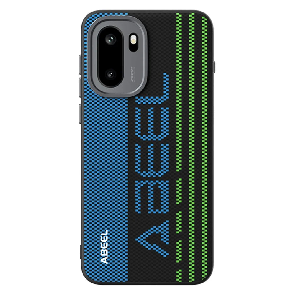ABEEL For OnePlus Ace 6 5G Magnetic Case Micro-Embossing 6D Printed PC TPU Aluminum Alloy Leather Phone Cover - Outstanding No. 1 - 2