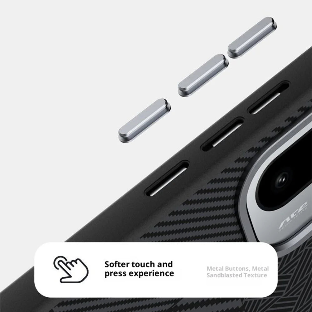 ABEEL For OnePlus Ace 6 5G Magnetic Case PC + TPU + Aluminum Alloy + PU Leather Slim Phone Back Cover - Texture 3 - 6