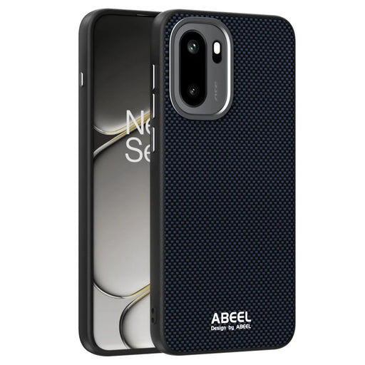 ABEEL For OnePlus Ace 6 5G Magnetic Case Printed PC TPU Aluminum Alloy Leather Phone Cover - Black - 1
