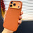 SULADA For iPhone 17 Pro Protective Case Grid Textured Anti Fingerprint Phone Cover - Orange - 3