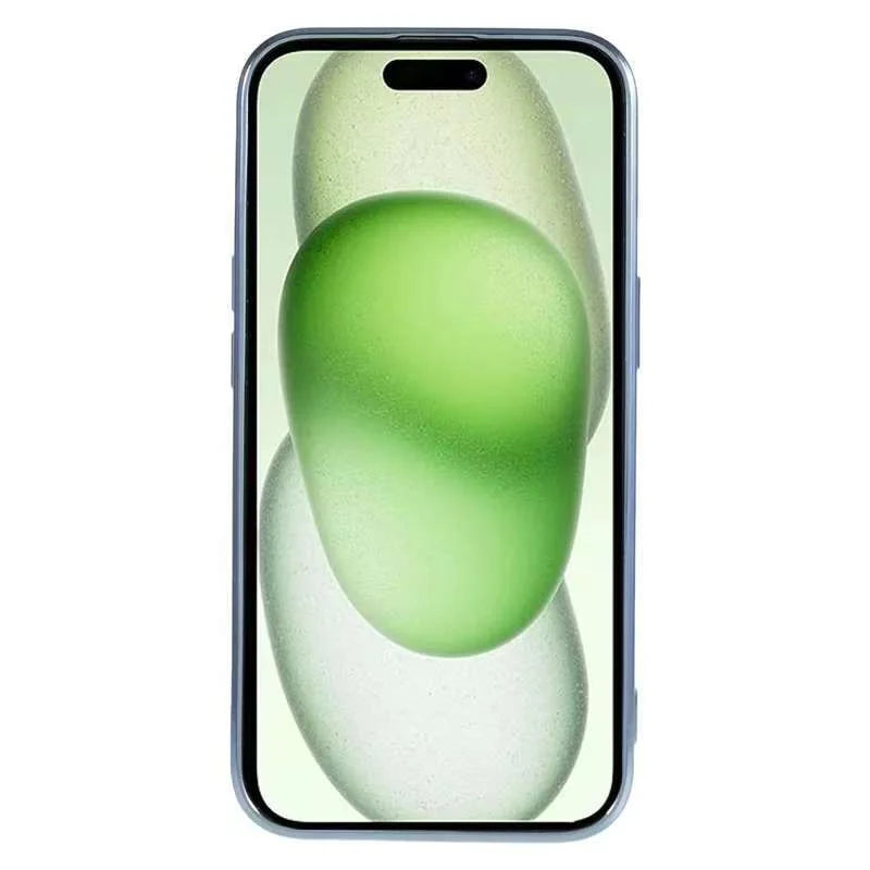For iPhone 14 Plus Magnetic Case CD Veins Glass Lens Guard TPU Phone Back Cover - Blue - 2