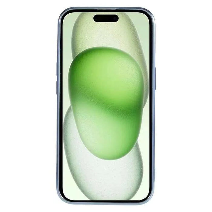For iPhone 15 Magnetic Case CD Veins Glass Lens Guard TPU Phone Back Cover - Blue - 2