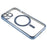 For iPhone 15 Magnetic Case CD Veins Glass Lens Guard TPU Phone Back Cover - Blue - 4