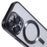 For iPhone 16 Pro Magnetic Case CD Veins Glass Lens Guard TPU Phone Back Cover - Black - 4