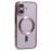 For iPhone 16 Plus Magnetic Case CD Veins Glass Lens Guard TPU Phone Back Cover - Pink - 1