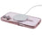 For iPhone 16 Plus Magnetic Case CD Veins Glass Lens Guard TPU Phone Back Cover - Pink - 4