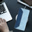 For iPhone 16 Leather Case Skin Touch Color Splicing RFID Blocking Wallet Stand Phone Cover - Dark Blue / Blue - 6