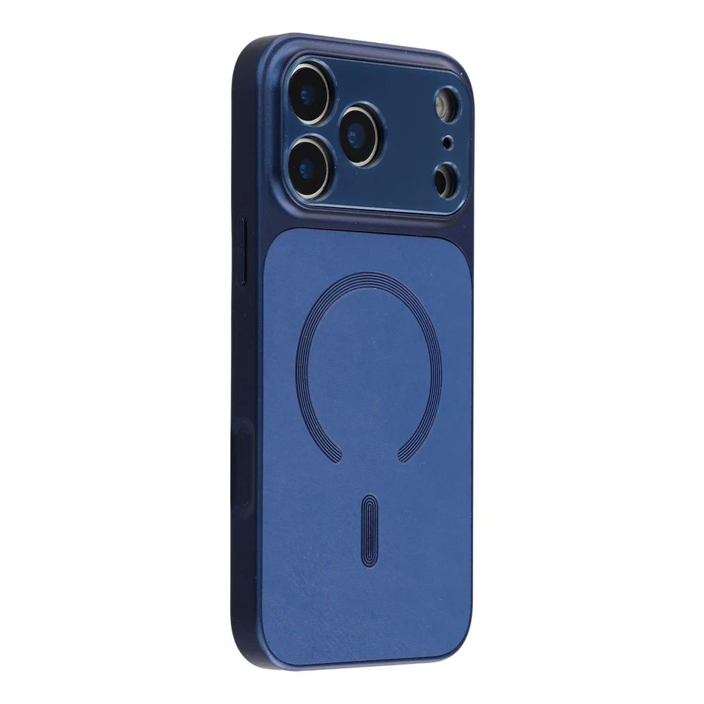 For iPhone 17 Pro Max Case Compatible with MagSafe Precise Cutout TPU PC PU Phone Cover - Blue - 1