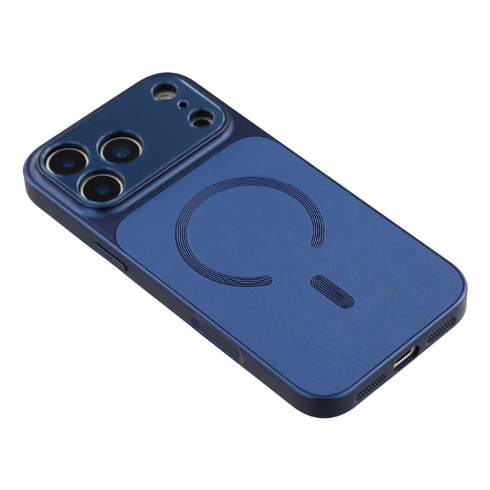For iPhone 17 Pro Case Compatible with MagSafe Precise Cutout TPU PC PU Phone Cover - Blue - 4