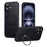 For iPhone 17 Case Compatible with MagSafe PC + TPU Phone Cover Ring Holder Carbon Fiber Texture - Black - 1