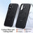 For iPhone 17 Case Compatible with MagSafe PC + TPU Phone Cover Ring Holder Carbon Fiber Texture - Black - 2