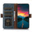 For OnePlus 15 5G Case RFID Blocking Genuine Cow Leather Phone Case Ostrich Texture - Blue - 2